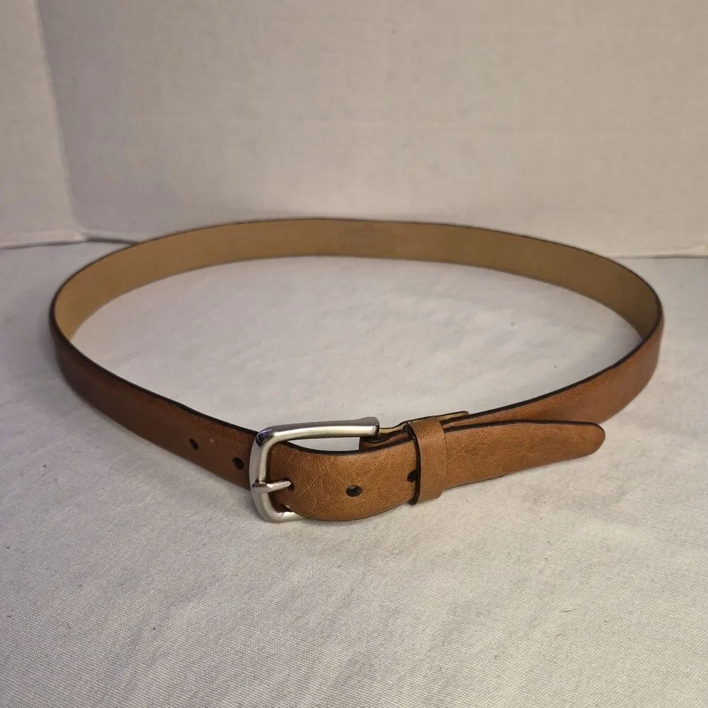 No Boundaries Men's Full Grain Leather Belt Sz 40 Nubuck Leather Lining 1” Wide